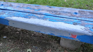 ベンチが修繕されました